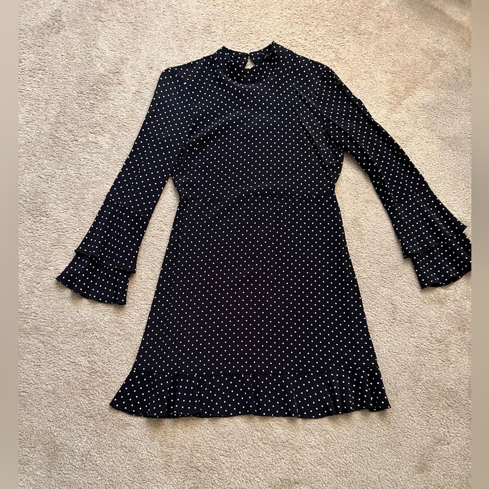 ZARA POLKADOT SILK DRESS